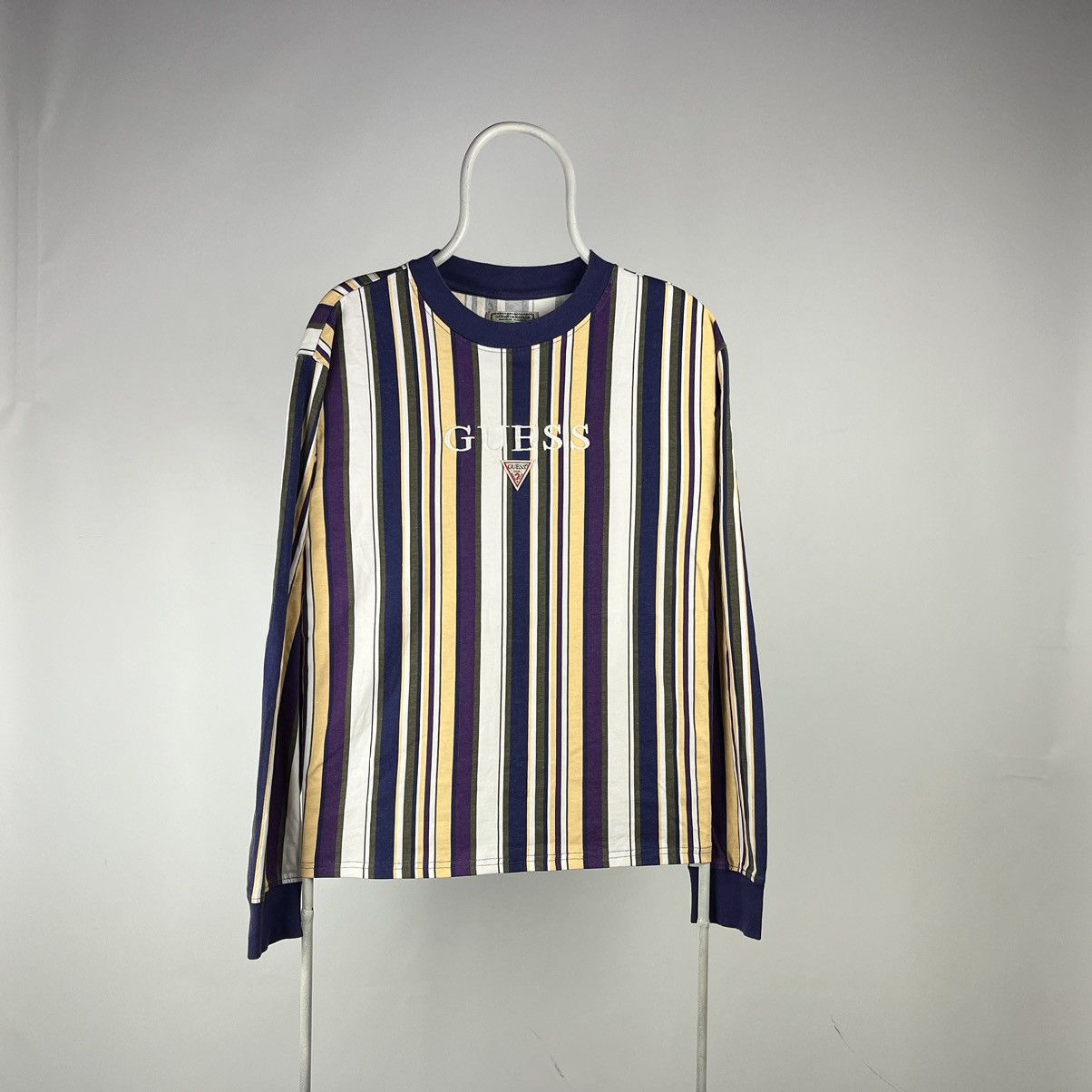 Guess Guess vintage long sleeve striped embroidered size Medium Size US M / EU 48-50 / 2 - 1 Thumbnail