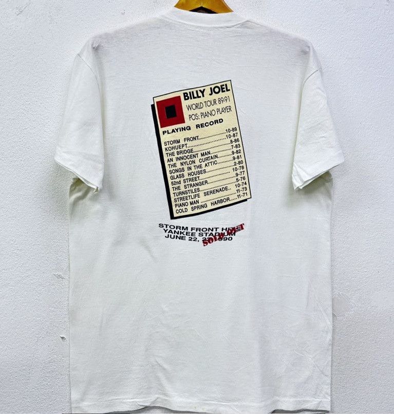 Band Tees Vintage 90s Billy Joel Yankee Stadium Tour 1990 Size XL Size US XL / EU 56 / 4 - 2 Thumbnail