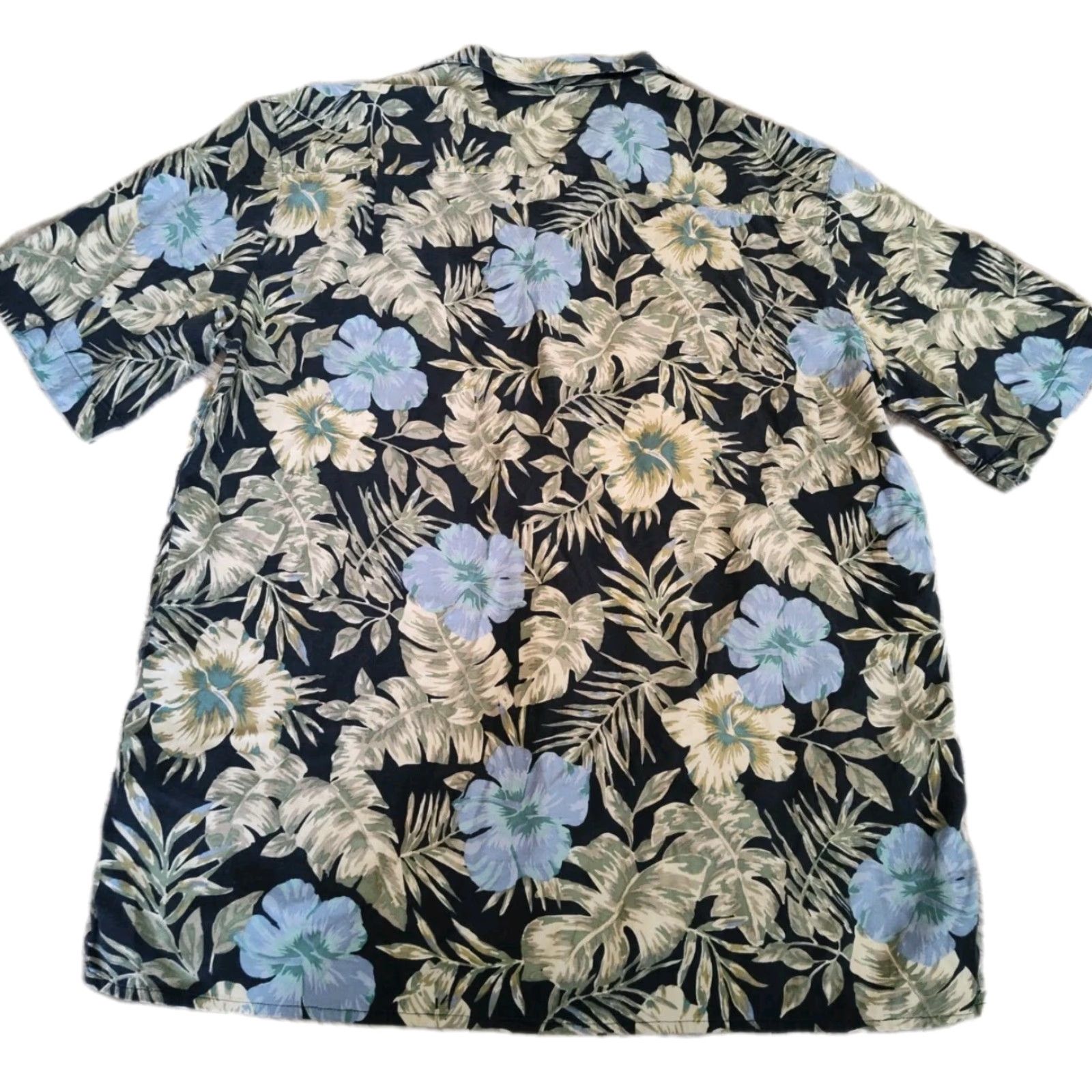 Vintage VINTAGE Pusser's Men's Hawaiian Shirt Short Sleeve Aloha Floral Silk Cotton Blue M Size US M / EU 48-50 / 2 - 2 Thumbnail