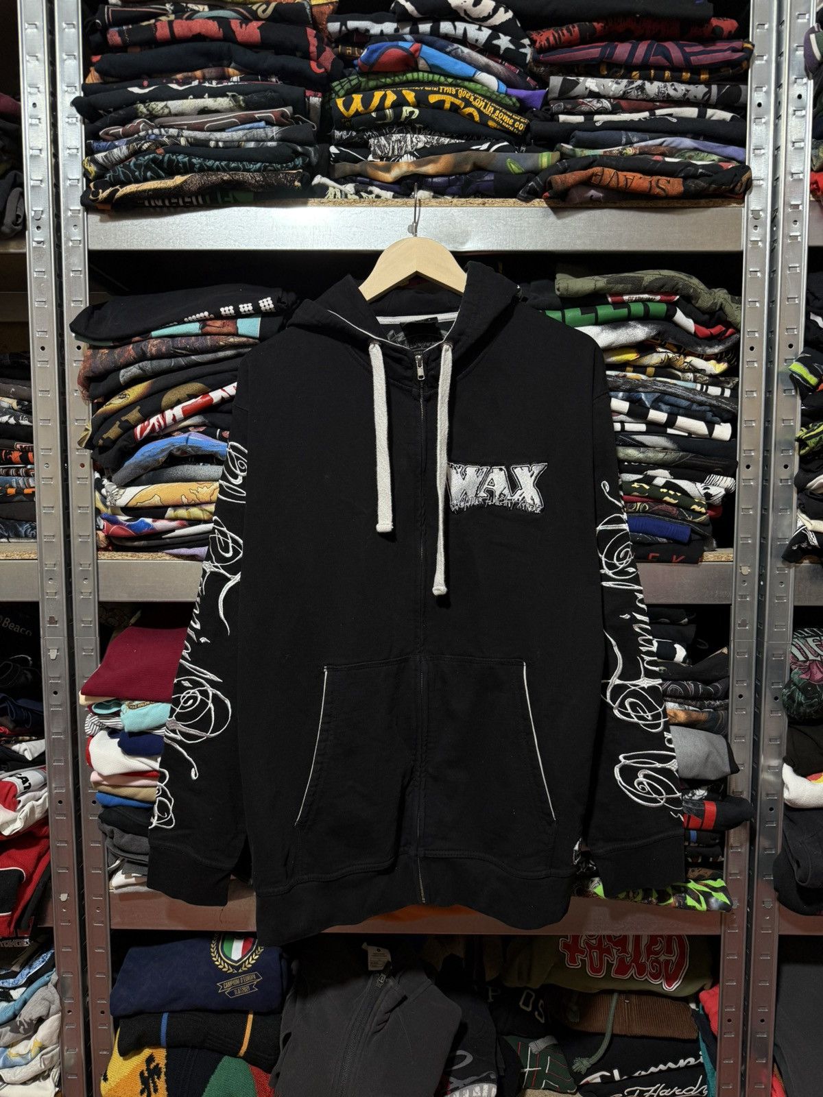 Ecko Unltd. × Marc Ecko × Southpole RARE Y2K Wax Zip Up Crazy Art American Skate Hoodie Hype Size US XL / EU 56 / 4 - 2 Thumbnail