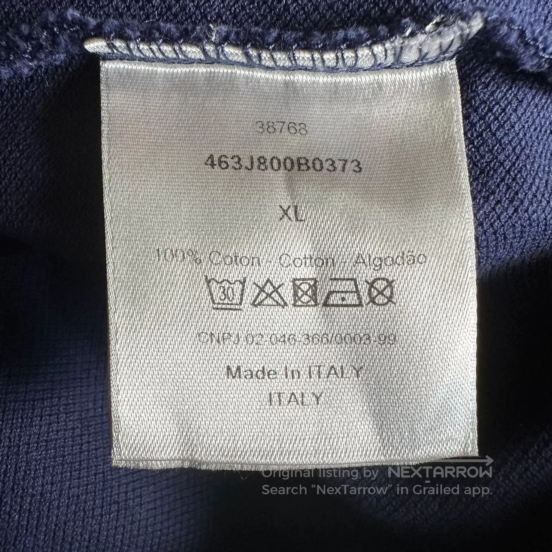 Dior Dior Navy Bee Embroidery Short Sleeve Polo. Size US XL / EU 56 / 4 - 6 Thumbnail