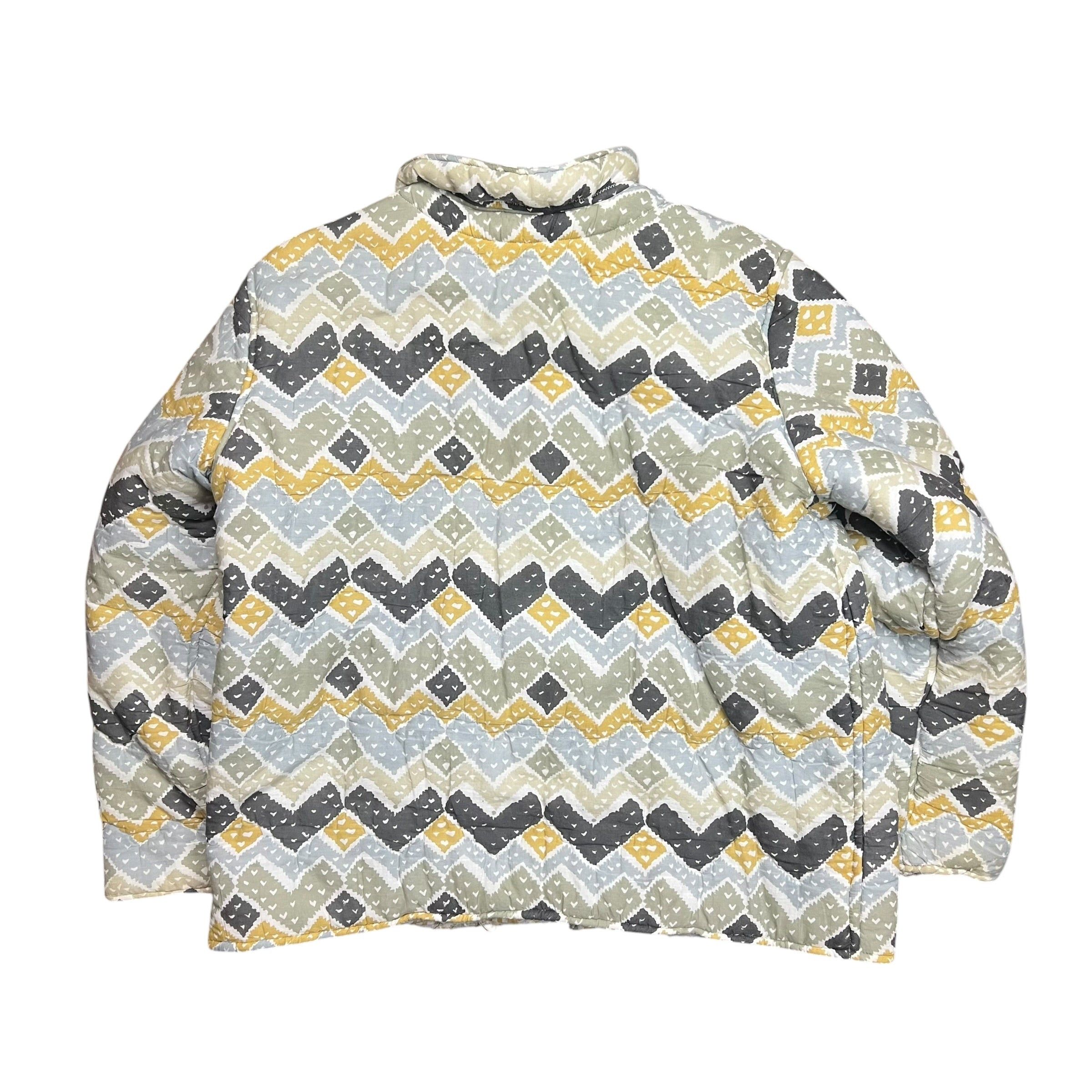 Vintage Vintage Handmade Quilted Chevron Button-up Chore Jacket - XL Size US XL / EU 56 / 4 - 5 Thumbnail