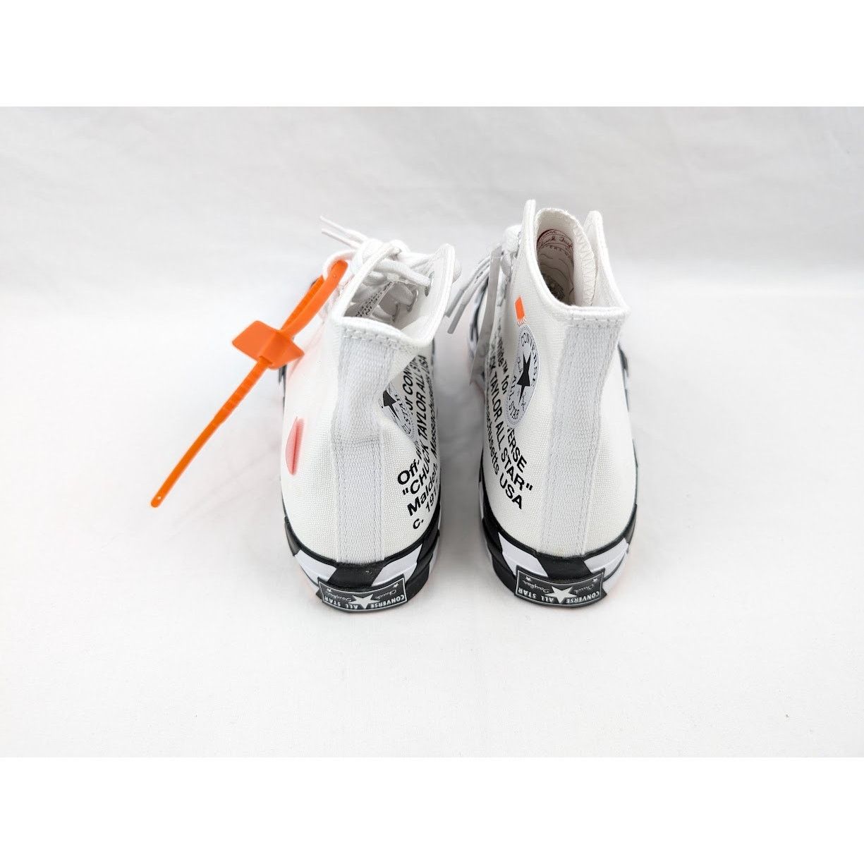 Converse × Off-White o1rshd1 DUP / Unisex Chuck 70 Hi-Top Sneakers in White/Cone Size US 8 / EU 41 - 20 Thumbnail