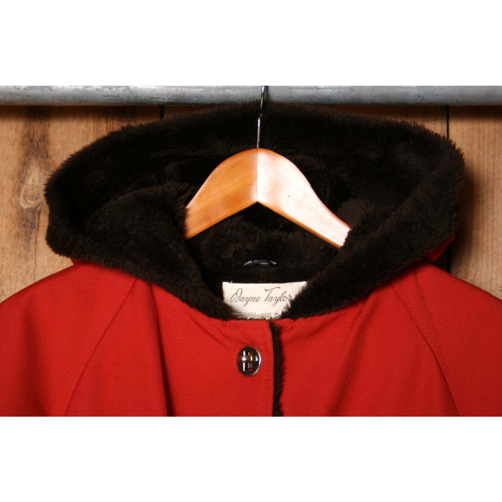 Vintage VINTAGE Wayne Taylor Red Faux Fur Lined Hooded Commuter Coat Women's Sz. 14-16 / 16 / Red / Coat / Parka / Womens Size XXL / US 16-18 / IT 52-54 - 2 Thumbnail