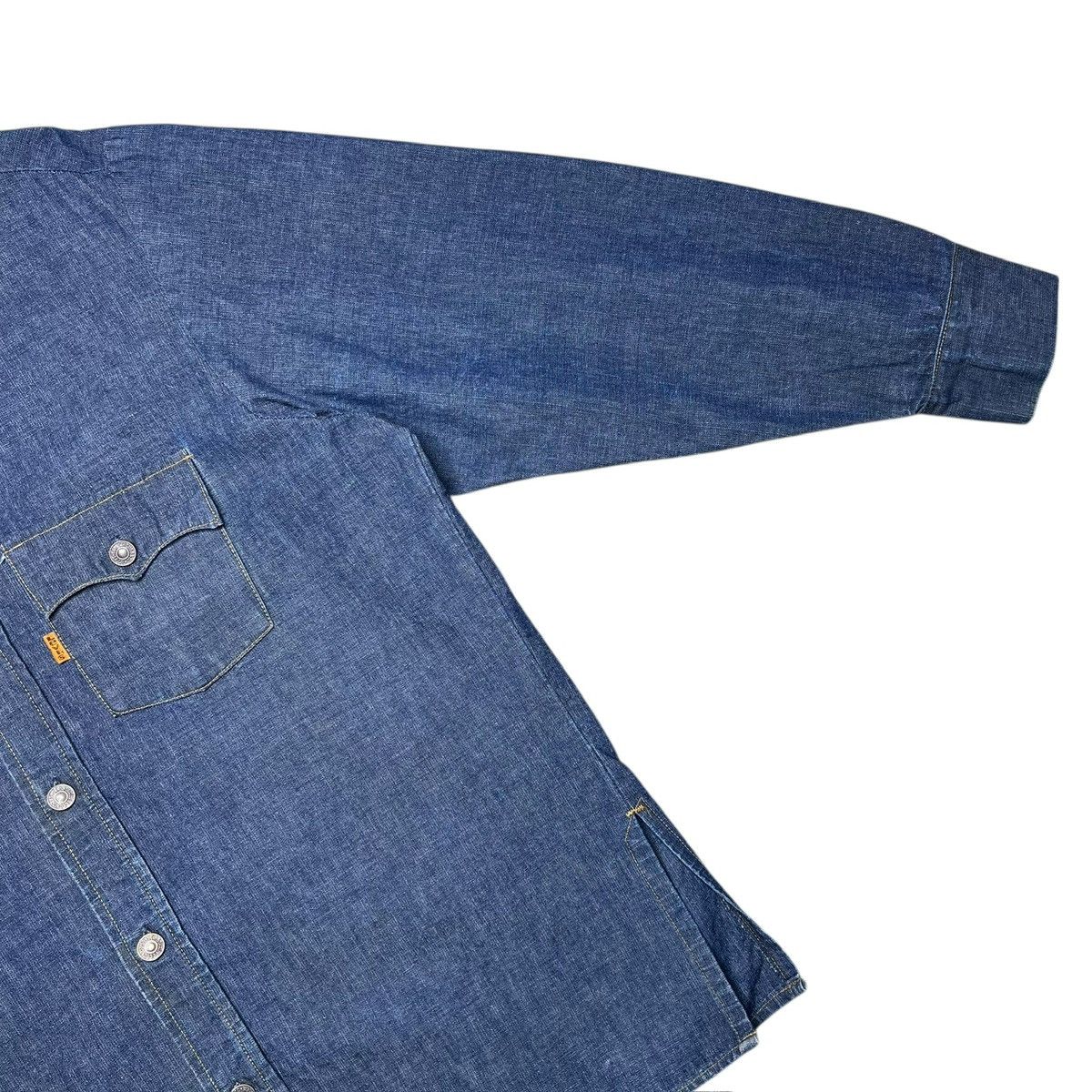 Levi's 1970s Levi’s Orange Tab Denim Button Up Long Sleeve Shirt Size US XL / EU 56 / 4 - 5 Thumbnail