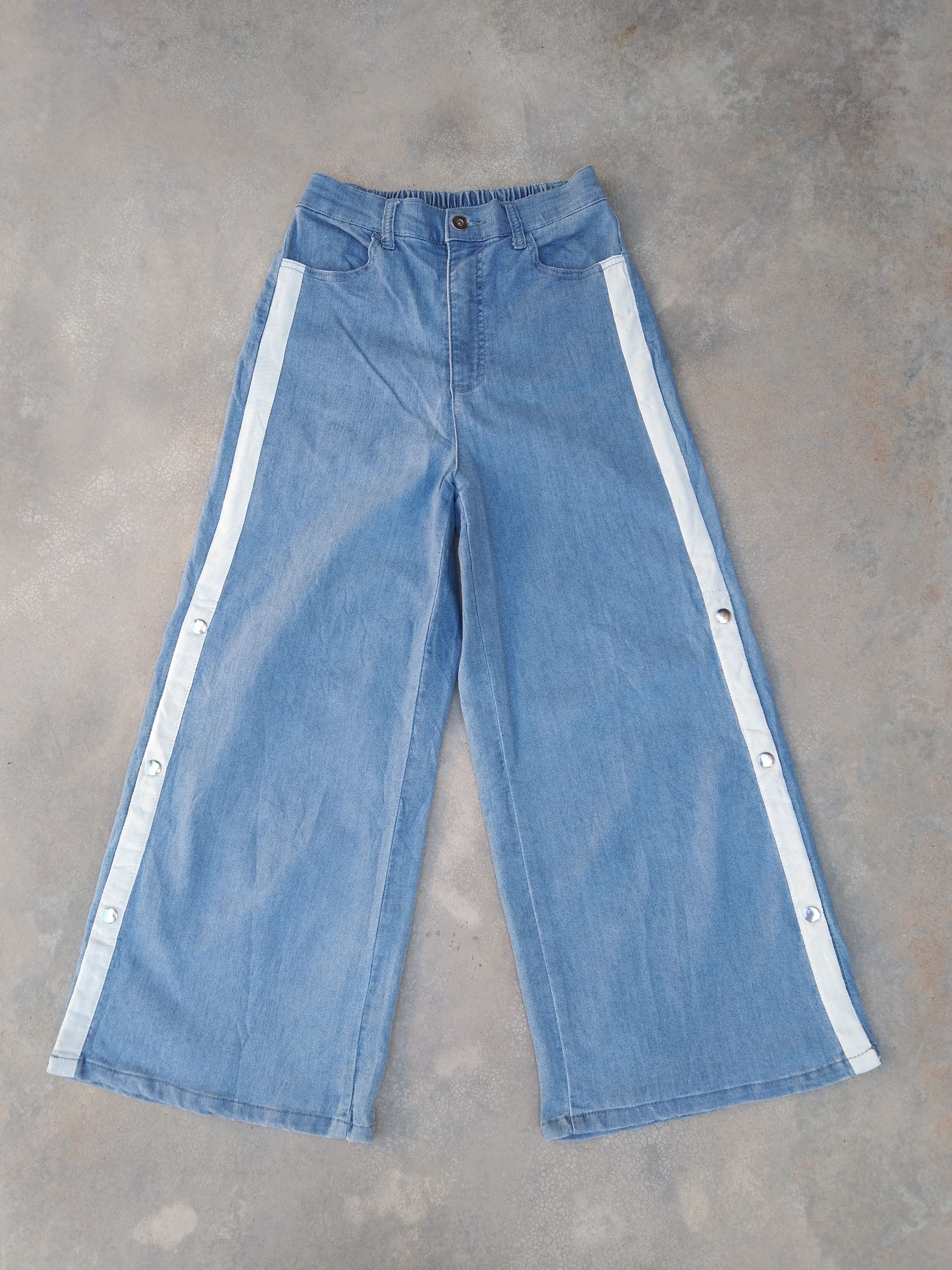 Japanese Brand Vintage Japanese Brand Side Lane Buttoned Wide Leg Pants Size US 28 / EU 44 - 2 Thumbnail