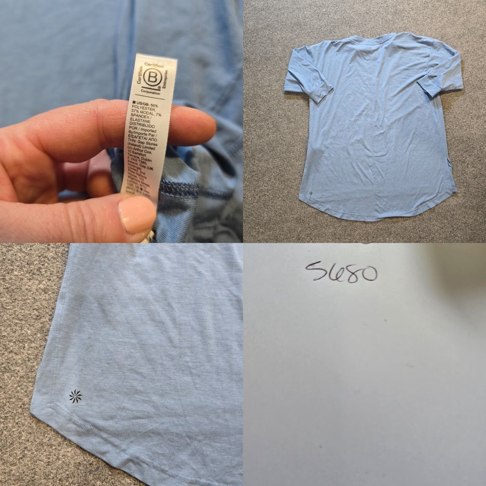 Athleta Athleta Top Womens Size Medium Blue Tranquility Round Neck Lightweight Lounge Comfort Shirt Womens Medium Blue Athleta Top Pullover Round Neck Casual Size M / US 6-8 / IT 42-44 - 8 Thumbnail