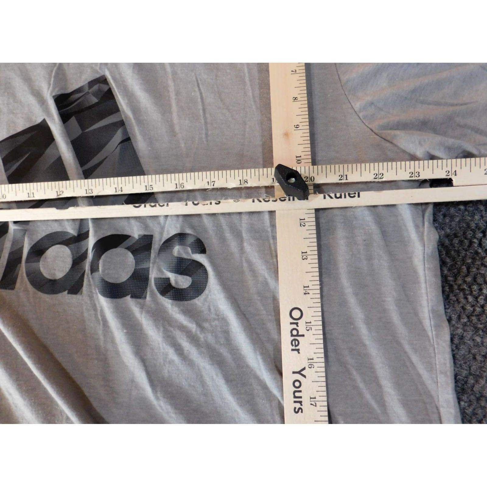 Adidas Adidas Shirt 2XL Mens Gray Classic Tee Logo Short Sleeve Crew Neck Stretch T-Shirt Size US XXL / EU 58 / 5 - 4 Thumbnail