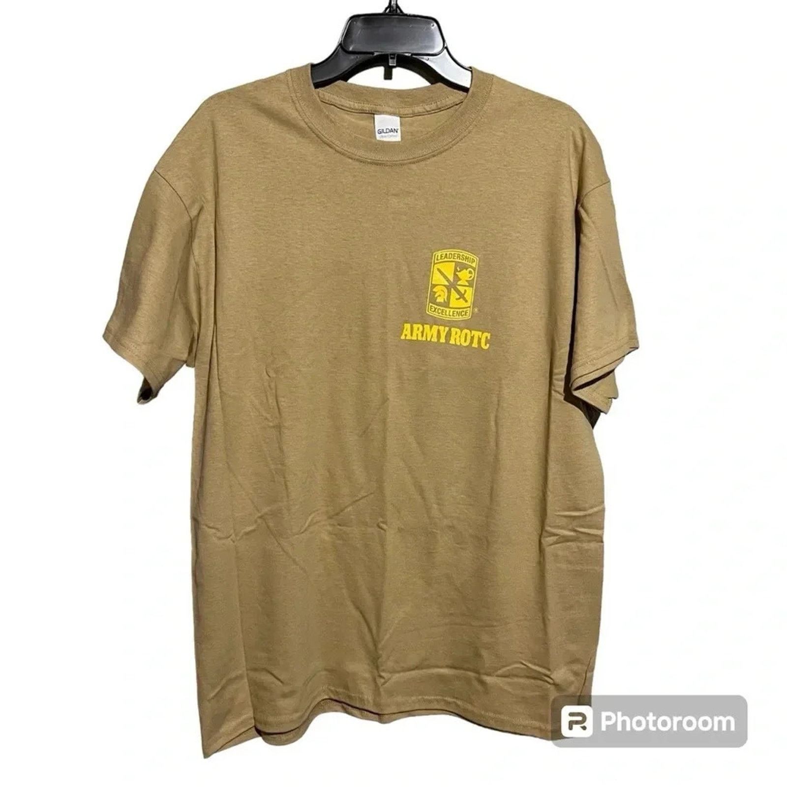 Gildan Army ROTC Men Leadership Sand Tan T-Shirt Size Large NEW Size US L / EU 52-54 / 3 - 1 Thumbnail