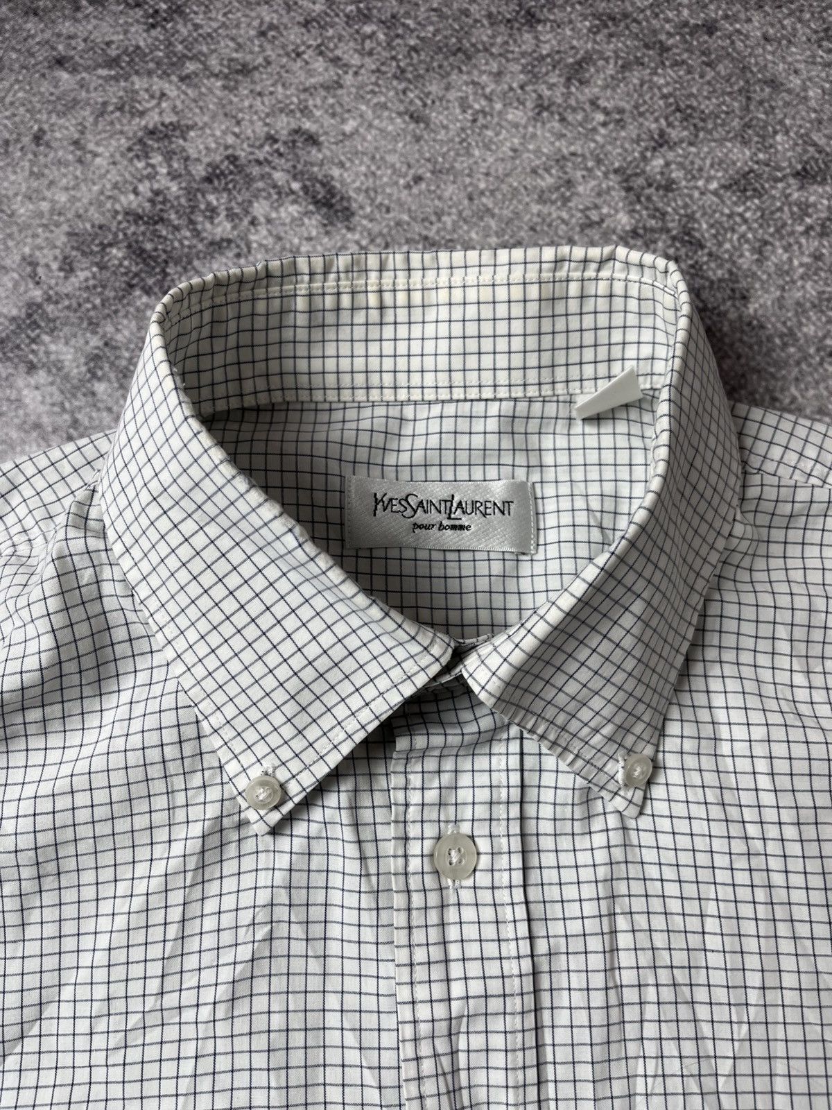 Yves Saint Laurent 🔥90's YSL Old Money Checkered Boxy Summer Shirt Y2K Size US L / EU 52-54 / 3 - 7 Thumbnail