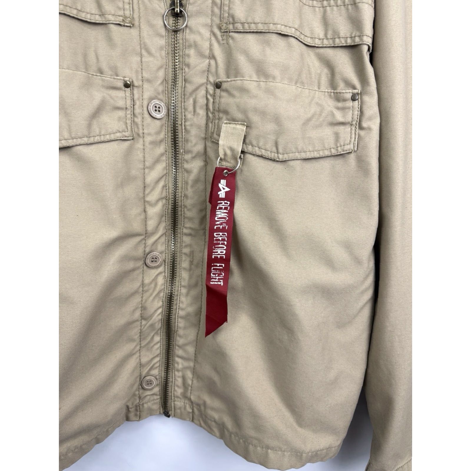 Vintage VINTAGE Alpha Industries Military USA Army Bomber Jacket L Beige Mens 90s rare retro Size US L / EU 52-54 / 3 - 4 Thumbnail
