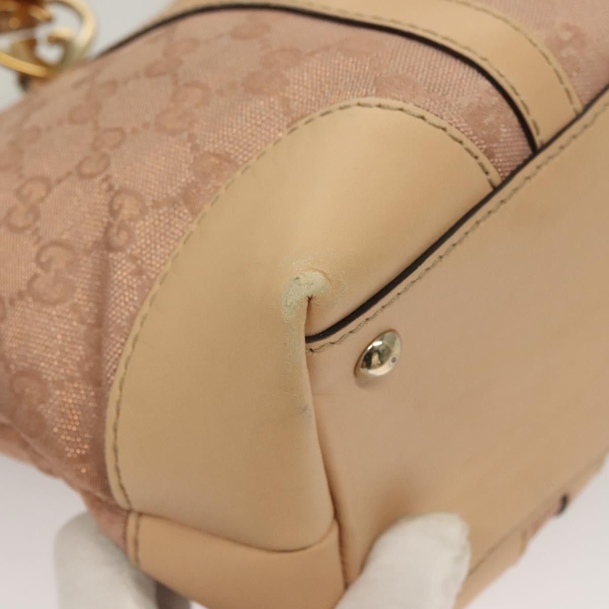 Gucci GUCCI GG Canvas Lovely Tote Bag Pink Gold Size ONE SIZE - 12 Thumbnail