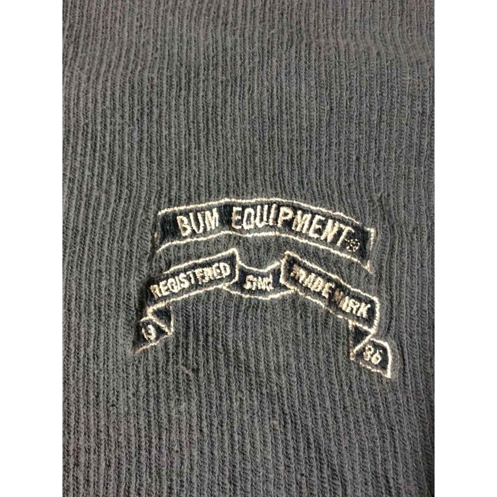 Vintage VINTAGE B.U.M. Equipment Hoodie Shirt Mens Large Blue 90s Grunge Hip Hop Skate Surf Button Up Long Sleeve Size US L / EU 52-54 / 3 - 2 Thumbnail