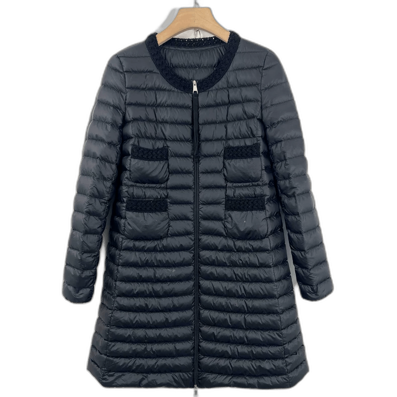 Moncler Lightweight Long Black Down Jacket