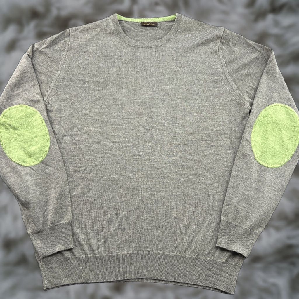 Vintage Stenstroms Zegna Baruffa Men Green Jumper Sz S Merino Wool Elbow Patches Sweater Size US S / EU 44-46 / 1 - 1 Thumbnail