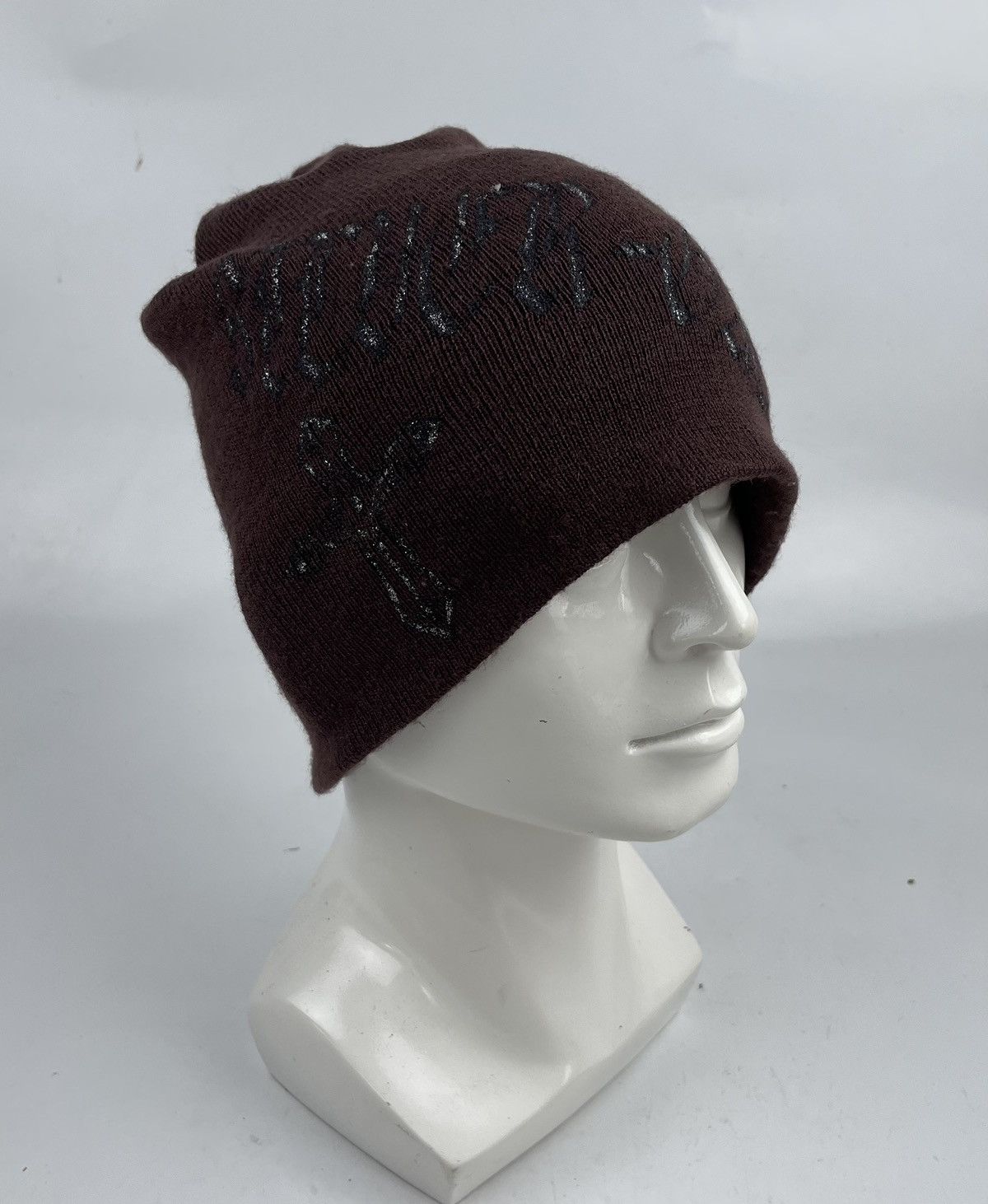 Japanese Brand punk style big cross logo beanie hat snow cap tc26 Size ONE SIZE - 1 Thumbnail