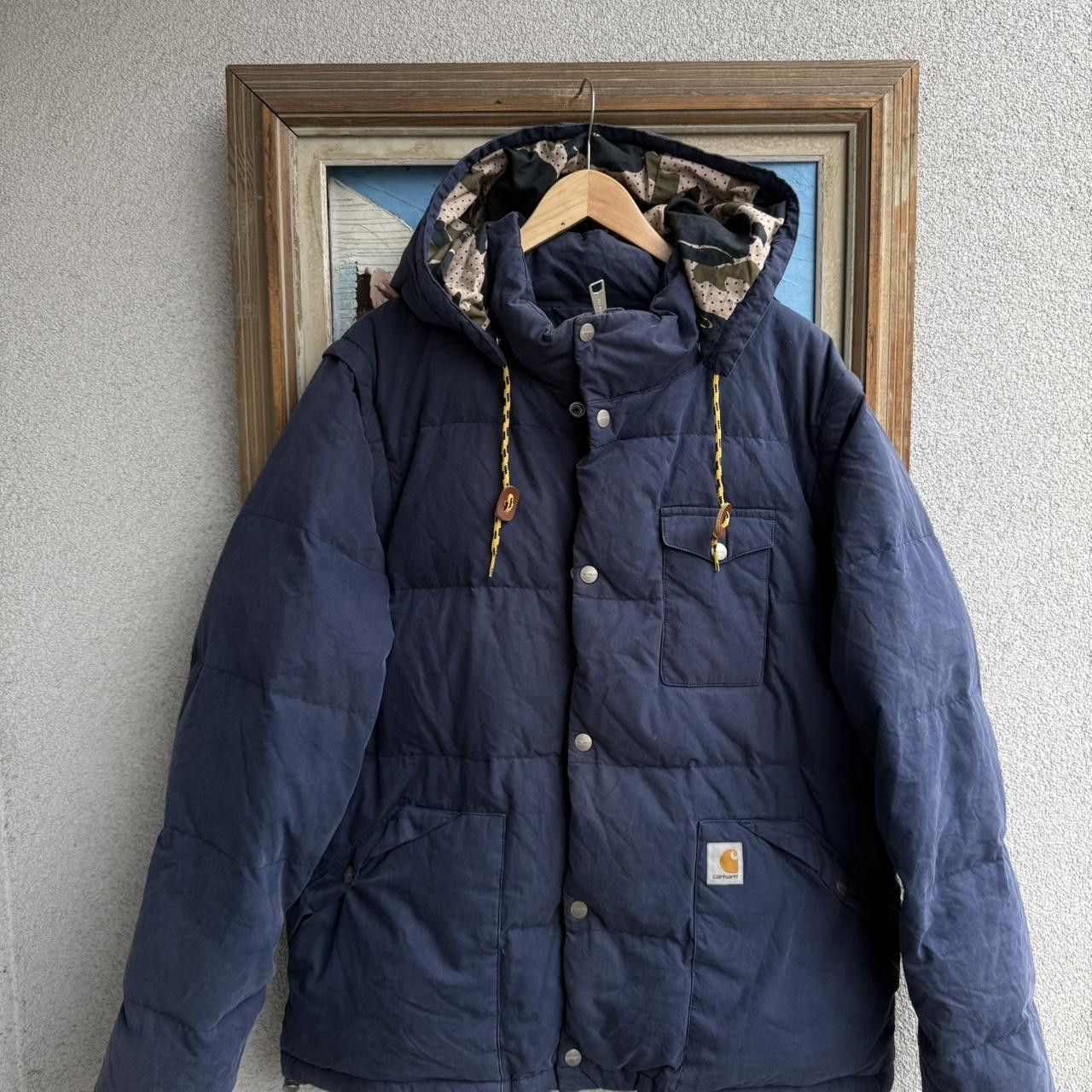 Carhartt Carhartt navy puffe with hood down filled wip Size US XL / EU 56 / 4 - 4 Thumbnail