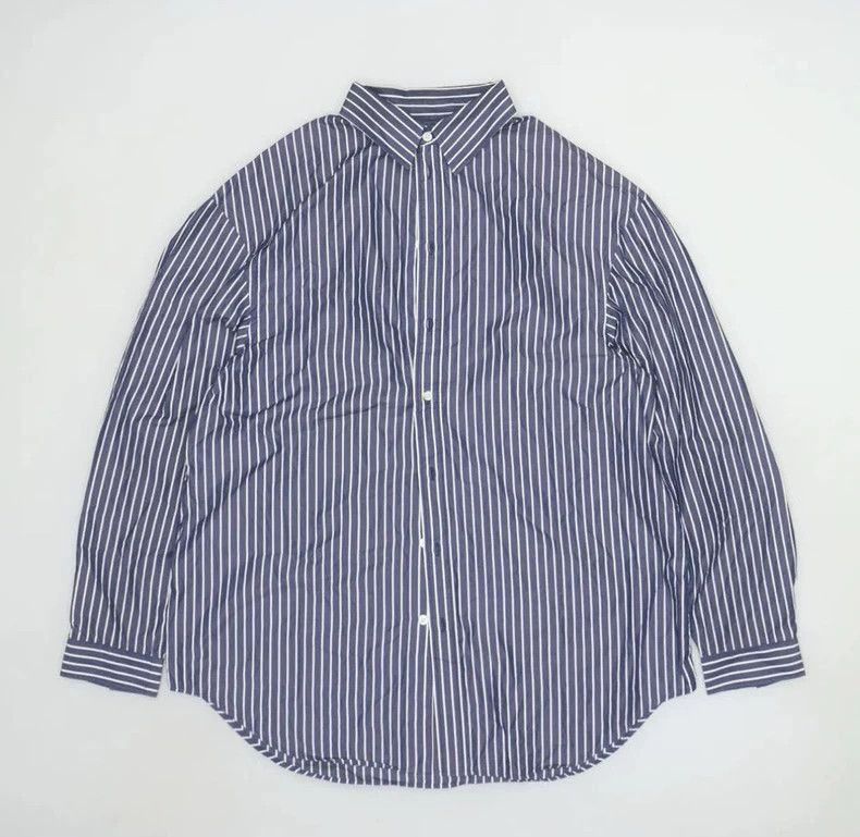 Balenciaga Balenciaga size 38 Striped lapel long sleeve shirt blue Size US M / EU 48-50 / 2 - 1 Thumbnail