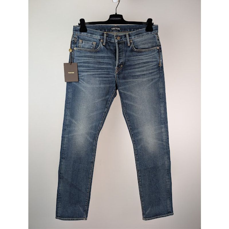 Tom Ford o1rshd1 Straight-Fit Denim Jeans in Navy Size US 33 - 2 Thumbnail