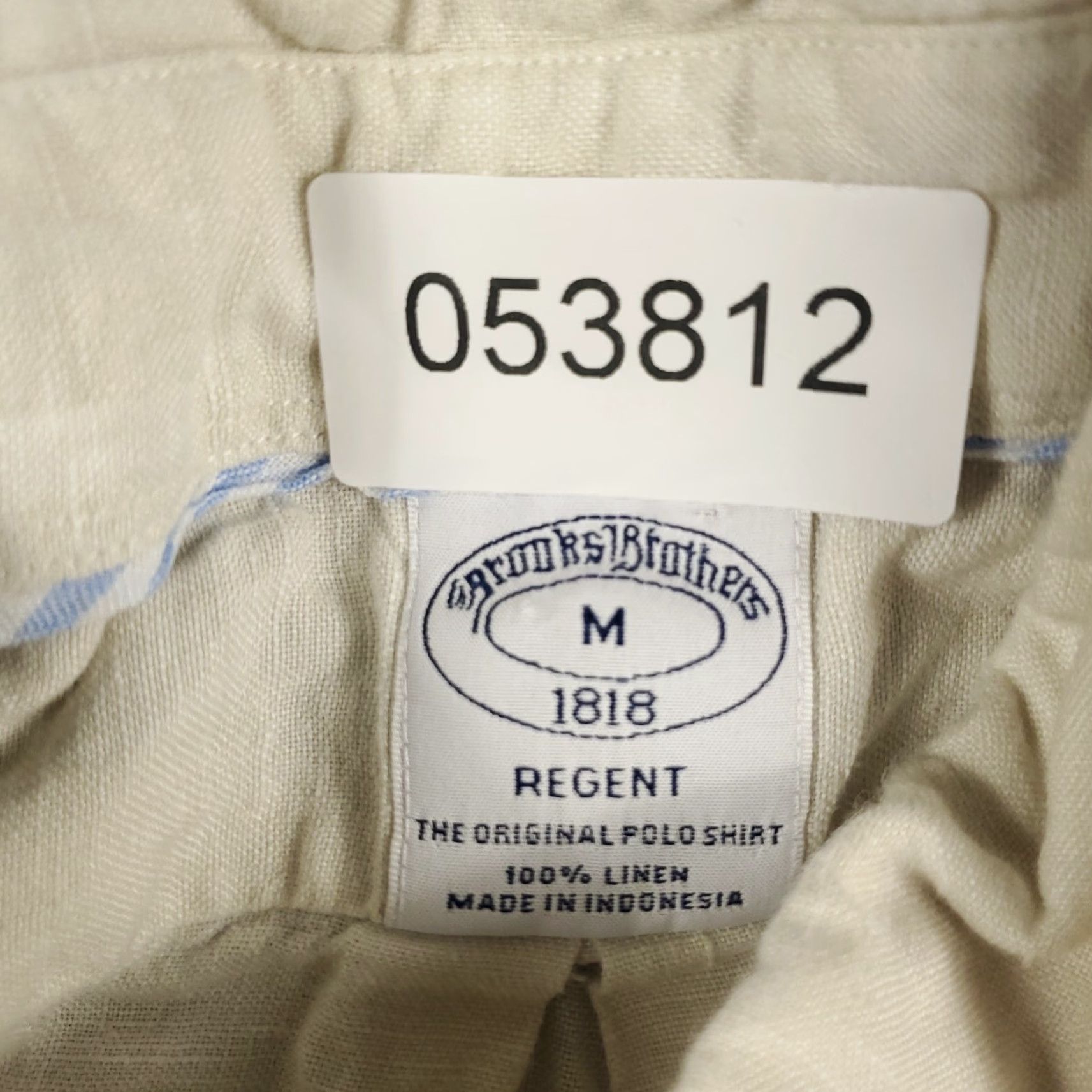 Brooks Brothers VINTAGE Brooks Brothers Shirt Mens Size Medium Beige Linen Button Up Short Sleeve Size US M / EU 48-50 / 2 - 6 Thumbnail