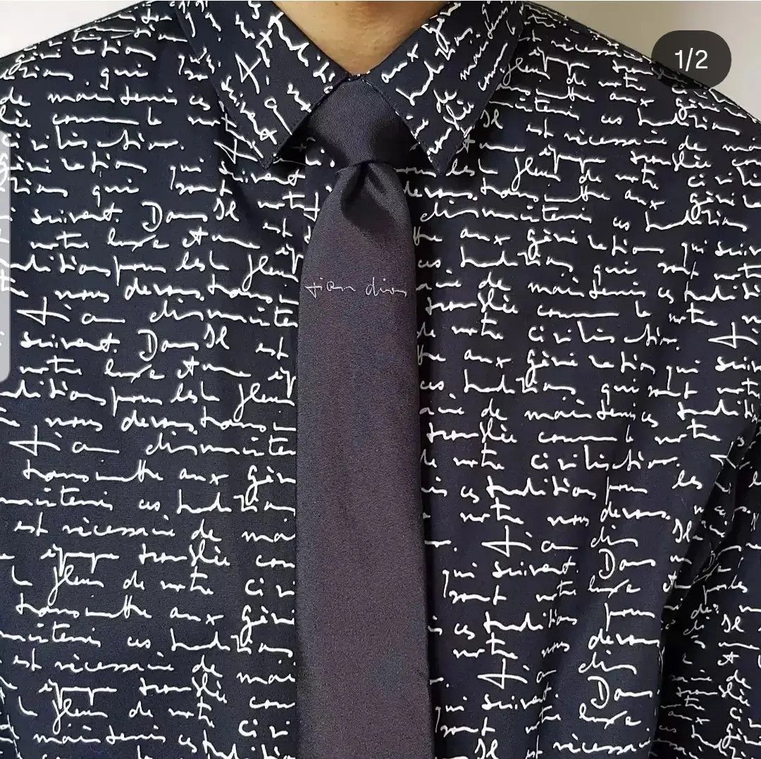 Dior Dior HOMME SS15 Script Shirt Size US M / EU 48-50 / 2 - 1 Thumbnail