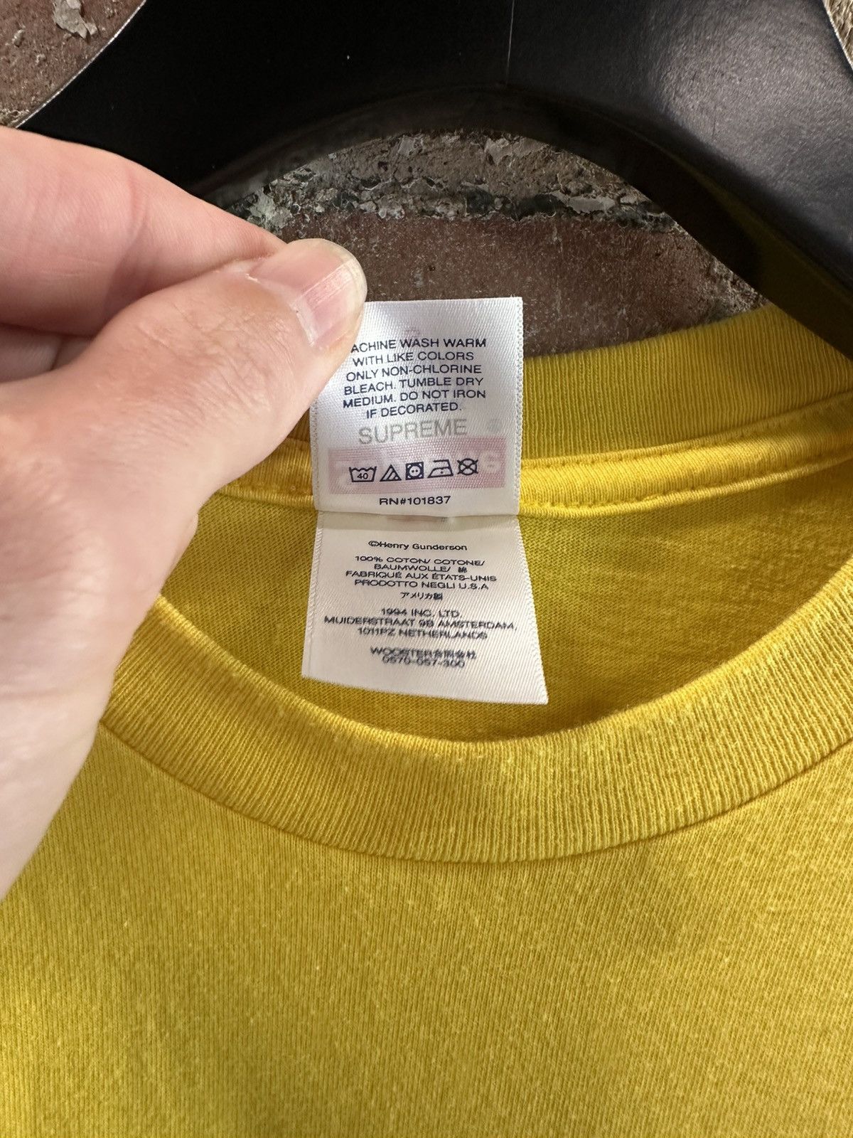 Supreme Supreme children t shirt yellow Size US S / EU 44-46 / 1 - 4 Thumbnail