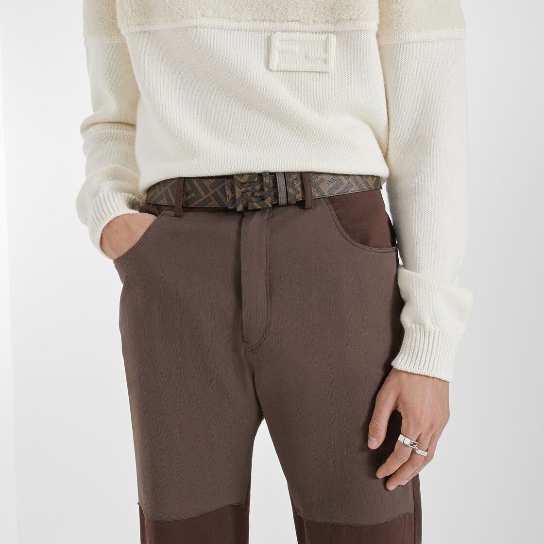 Fendi o1s1wg111025 Size: OS / FF Belt in Brown Size ONE SIZE - 3 Thumbnail