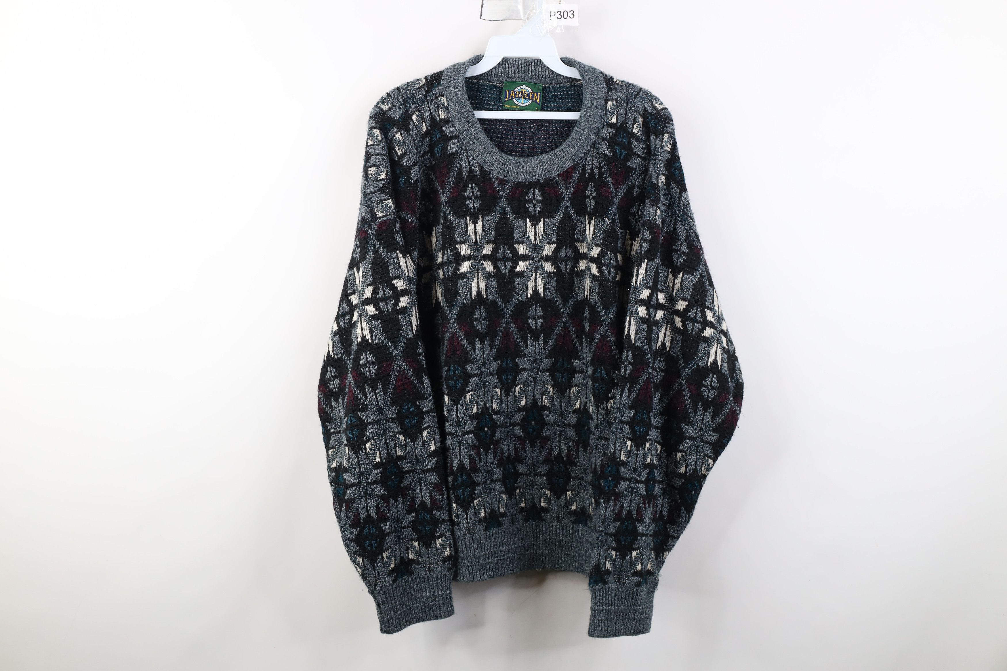 Vintage Vintage 90s Streetwear Knit Crewneck Sweater Acrylic USA Size US L / EU 52-54 / 3 - 1 Thumbnail