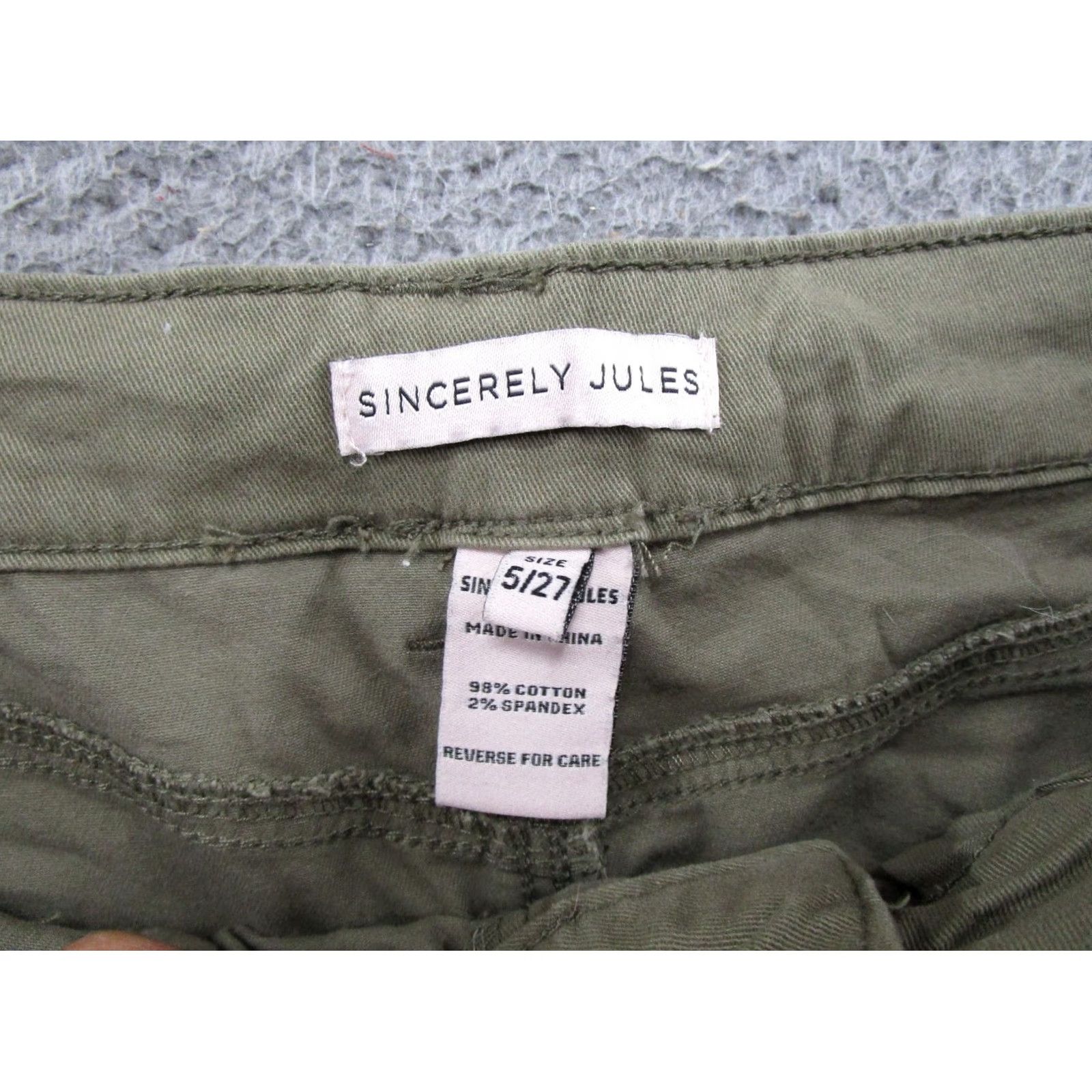 Vintage Sincerely Jules Green Wide-Leg Baggy Cargo Pants Juniors Size 5 Green Cargo Pants Women Slim Loose Fit Vintage No role info Size 27" / US 4 / IT 40 - 3 Thumbnail