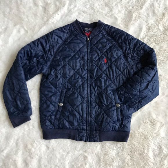 Polo Ralph Lauren Polo Ralph Lauren Boys’ Quilted Bomber Puffer Jacket Navy Size US M / EU 48-50 / 2 - 1 Thumbnail