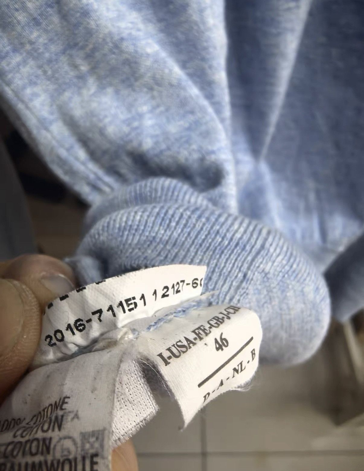 Brunello Cucinelli Brunello Cucinelli Blue-Grey Round Neck Long-Sleeve Knitwear Size US S / EU 44-46 / 1 - 5 Thumbnail