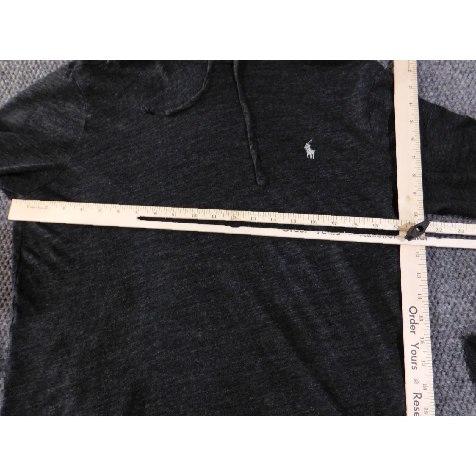 Polo Ralph Lauren Polo Ralph Lauren Hoodie Mens M Charcoal Gray Long Sleeve Crew Neck Lightweight Pullover Hooded Embroidered Logo Size US M / EU 48-50 / 2 - 4 Thumbnail