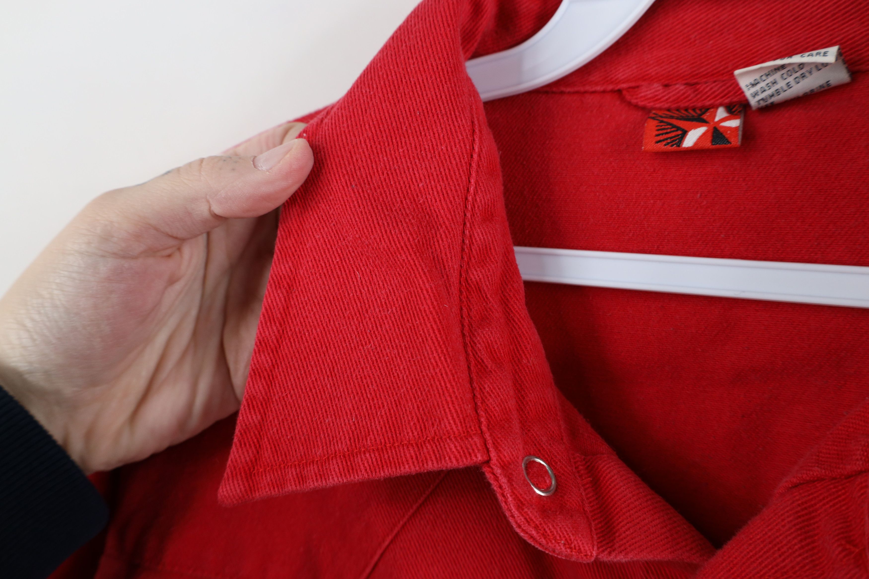 Marlboro Vintage 90s Marlboro Heavy Western Cowboy Button Shirt Red Size US L / EU 52-54 / 3 - 6 Thumbnail