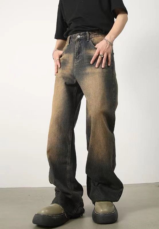 Japanese Brand × Jean Vintage washed ripped straight leg jeans Size US 32 / EU 48 - 4 Thumbnail