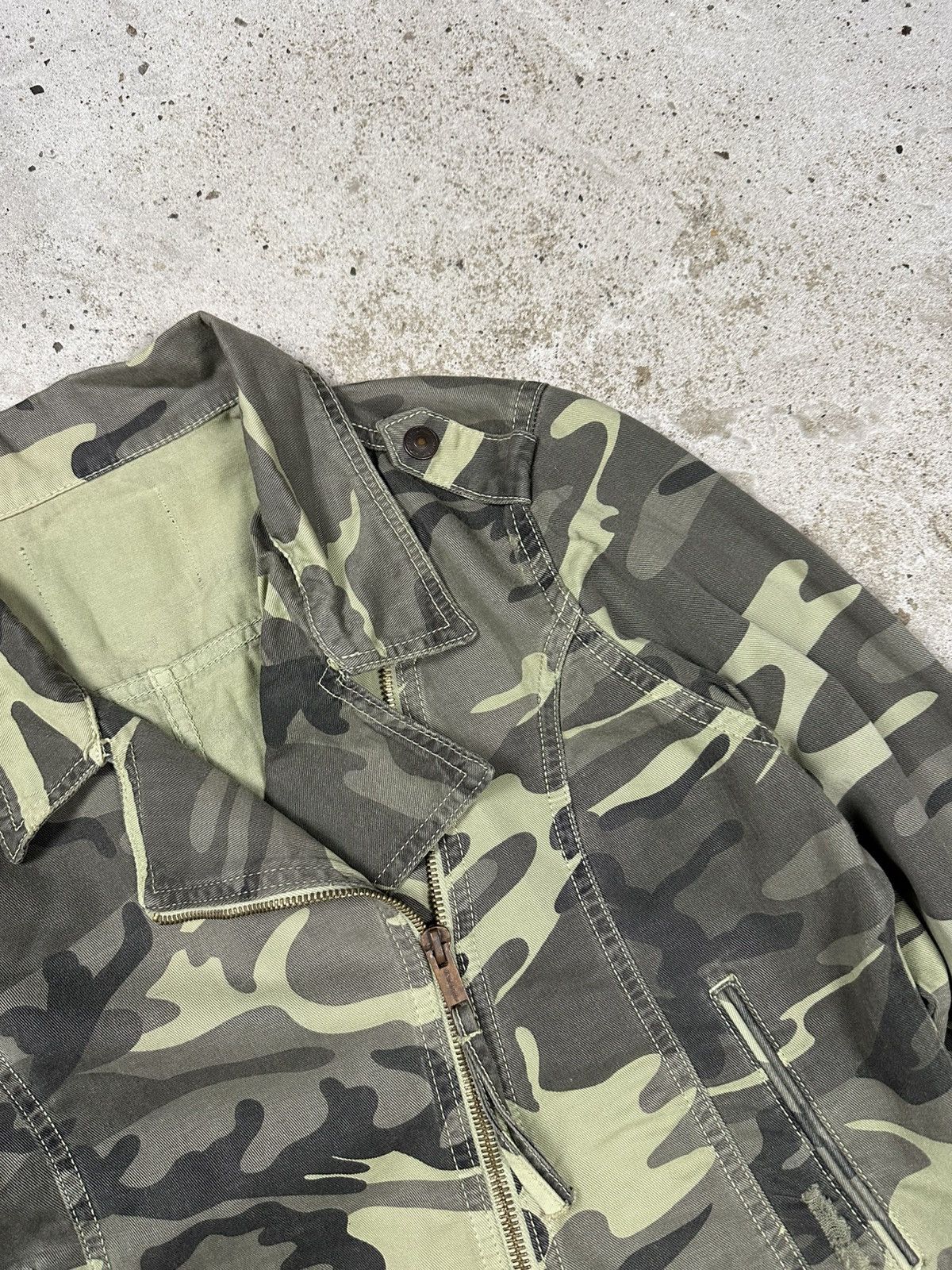 Other Vintage Y2K Camo Asymmetrical Moto Biker Reworked Jacket Size US S / EU 44-46 / 1 - 9 Thumbnail