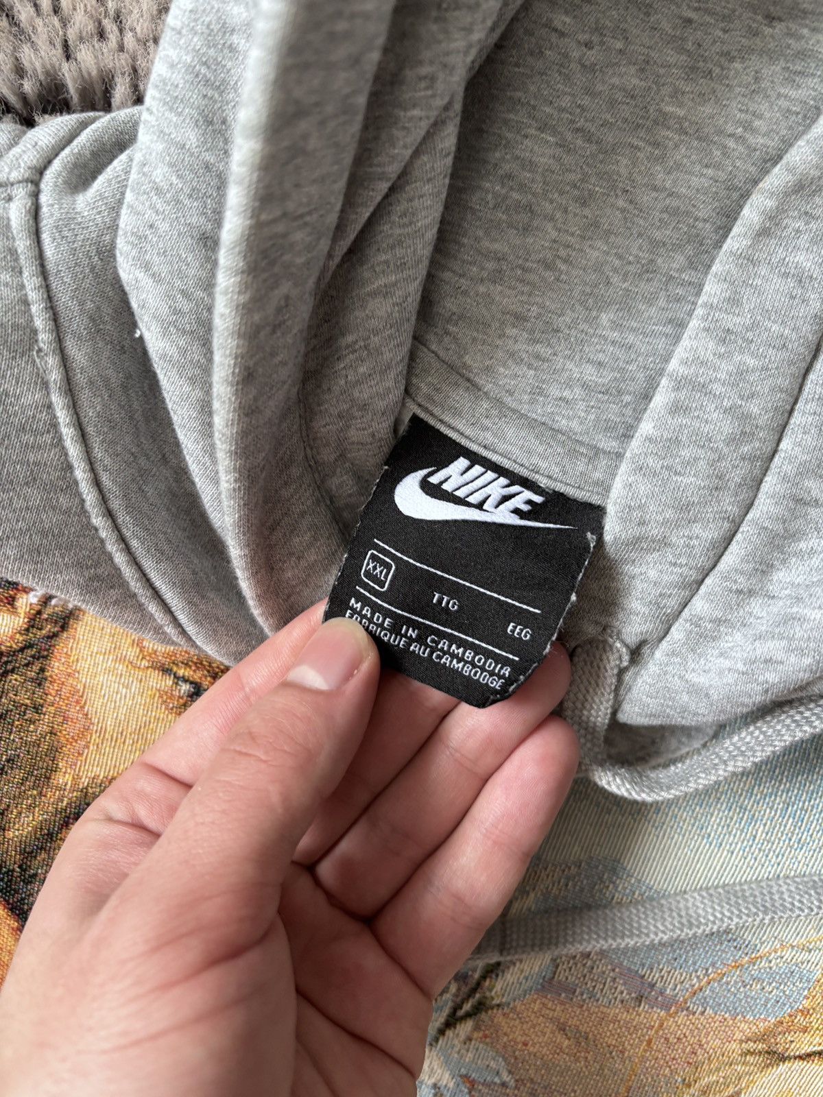 Nike Nike Reworked Junya Watanabe style Jesus gray hoodie Size US XL / EU 56 / 4 - 5 Thumbnail