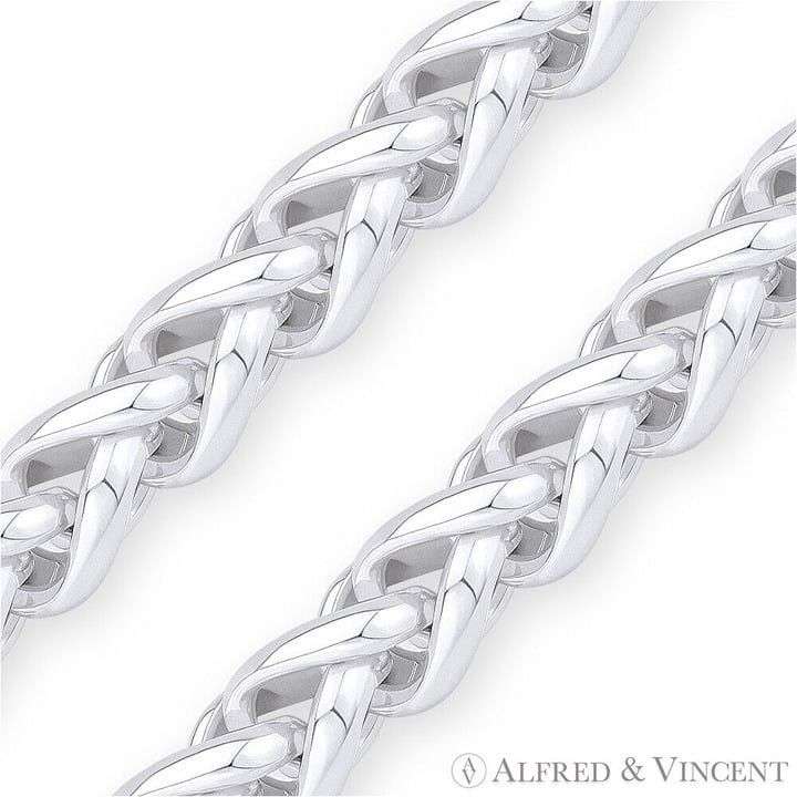 Other Wheat Link Spiga Chain Necklace in .925 Sterling Silver Size ONE SIZE - 2 Thumbnail