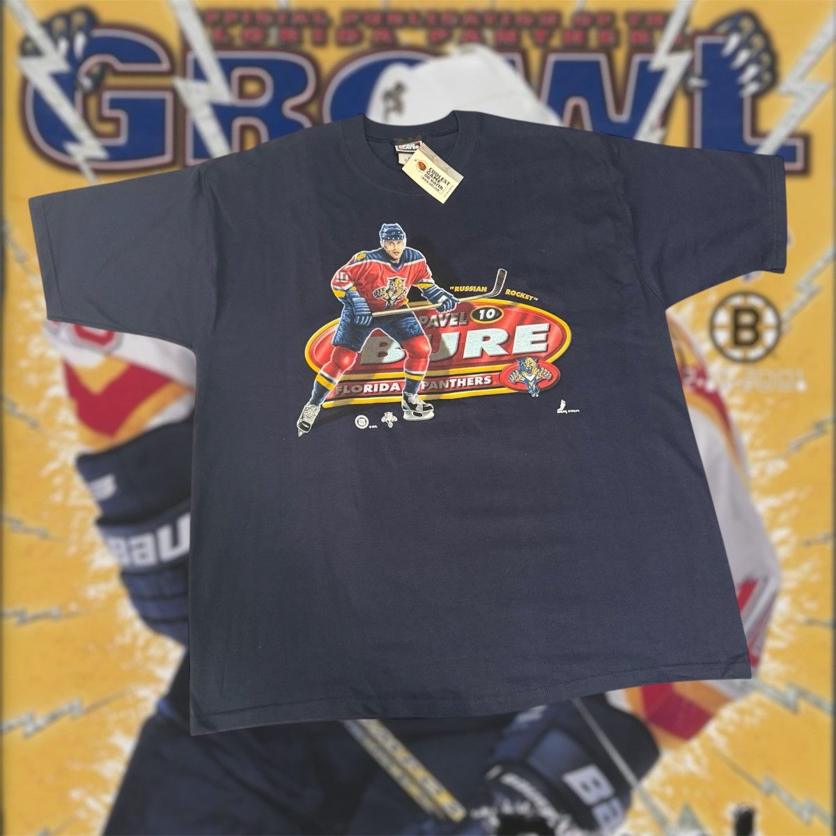 Vintage 90s NHL Pavel Bure Florida Panthers Stanley Cup Tee - Main Image