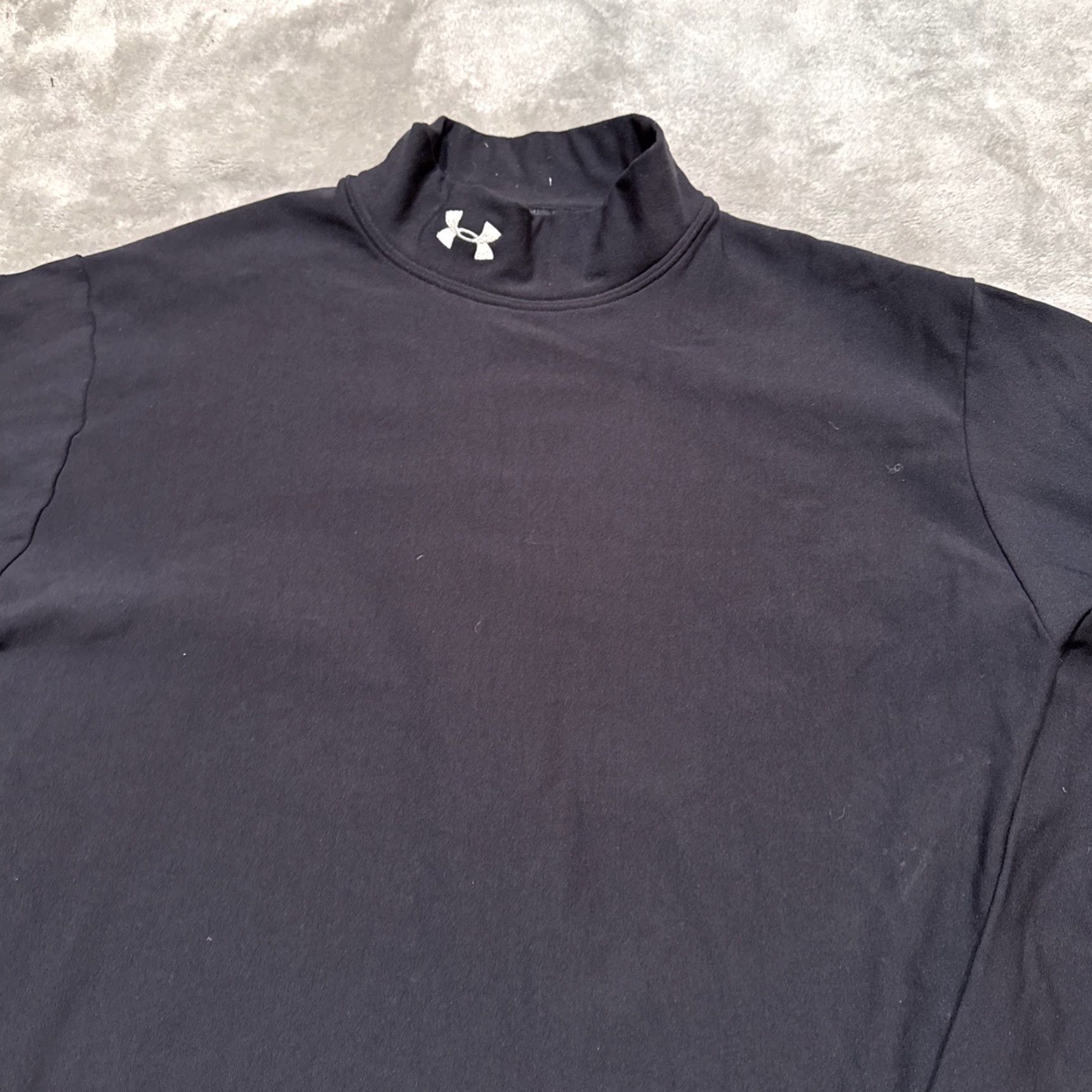 Under Armour Under Armour Cold Gear Fitted Shirt Mens XL Black Fitted Mock Neck Size US XL / EU 56 / 4 - 2 Thumbnail