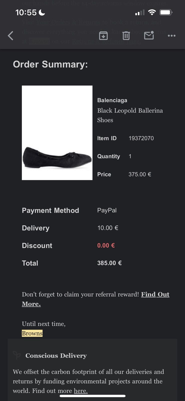 Balenciaga Black Distressed Satin Leopold Ballerina flats Size US 7 / EU 40 - 8 Thumbnail