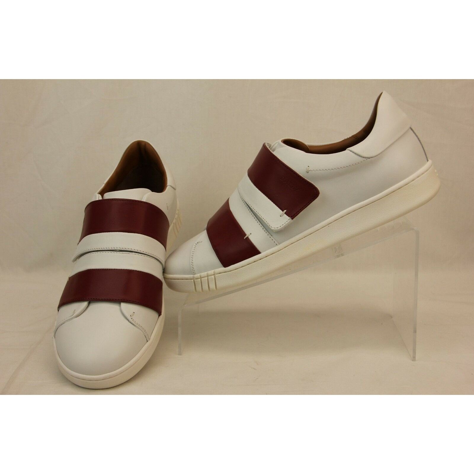 Bally 6213016 WILLET WHITE RED LEATHER LOGO SWISS SNEAKERS 11 44 Size US 11 / EU 44 - 8 Thumbnail