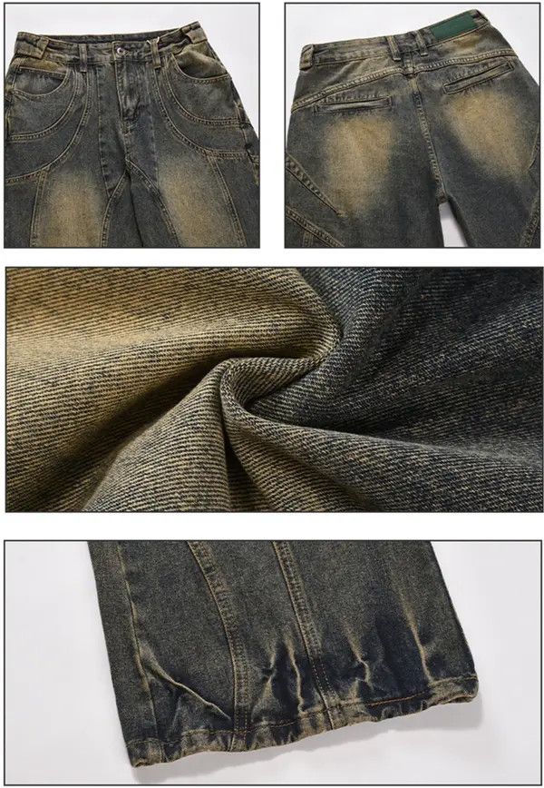 Japanese Brand #35 Flared Jeans Men Wide Leg Baggy Trousers Size US 33 - 5 Thumbnail