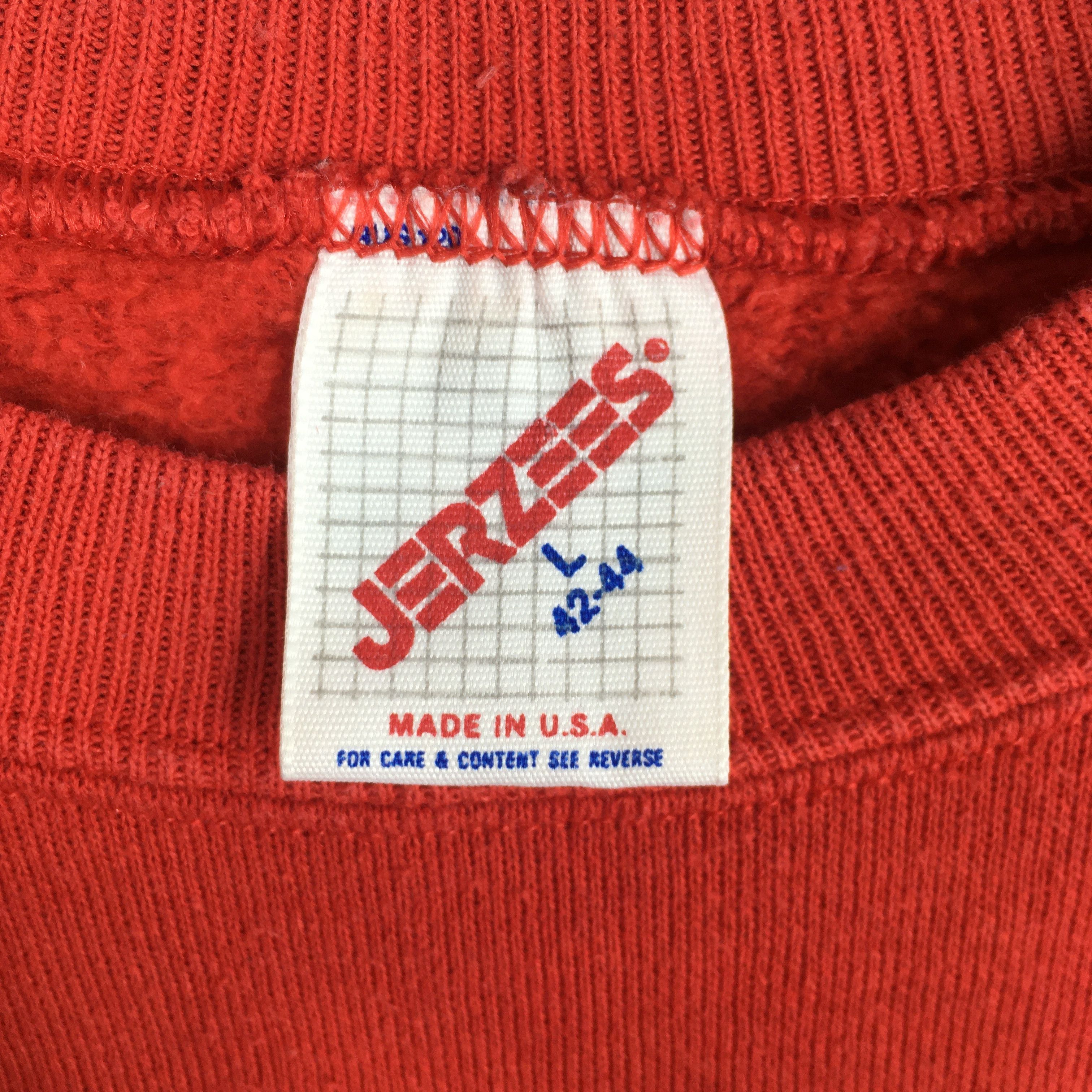Jerzees Vintage 90s Jerzees Usa Plain Red Sweatshirt Large Size US L / EU 52-54 / 3 - 5 Thumbnail