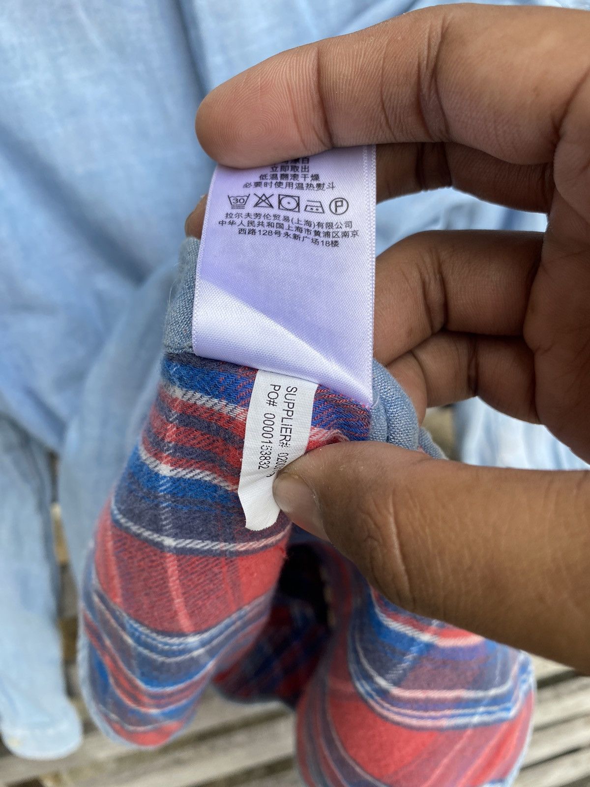 Vintage Vintage Polo Ralph Lauren Inner Flannel Shirt - distressed Size US M / EU 48-50 / 2 - 13 Thumbnail