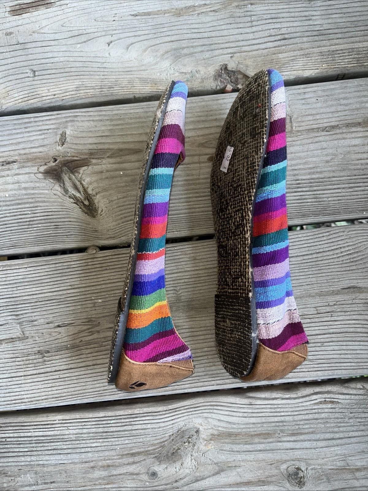 REEF Reef Rainbow Stripe Ballet Flats Cloth Shoes Multicolor 8 Size US 8 / IT 38 - 3 Thumbnail