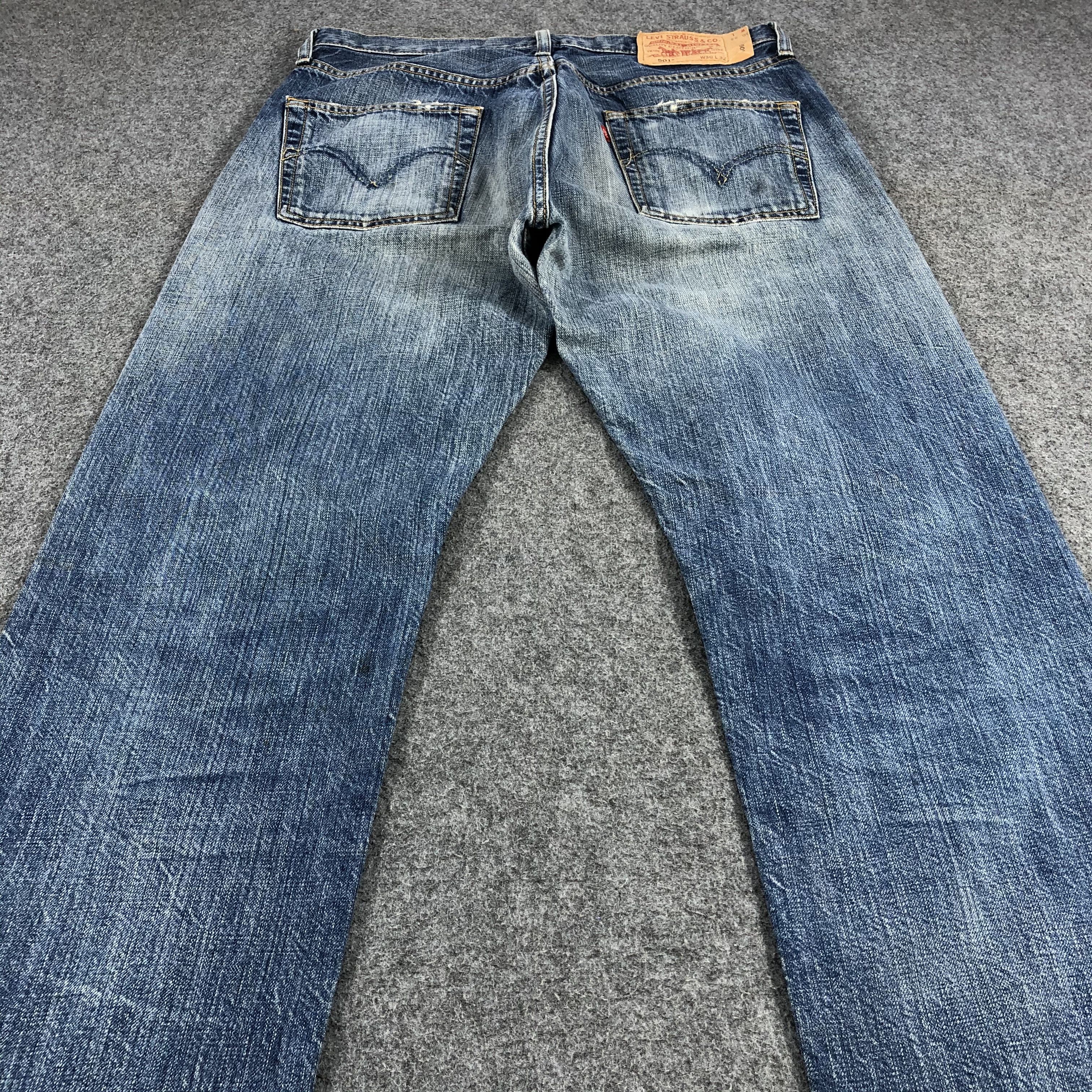 Levi's Vintage 90s Blue Wash Levis 501 Jeans-JM1399 Size US 32 / EU 48 - 4 Thumbnail