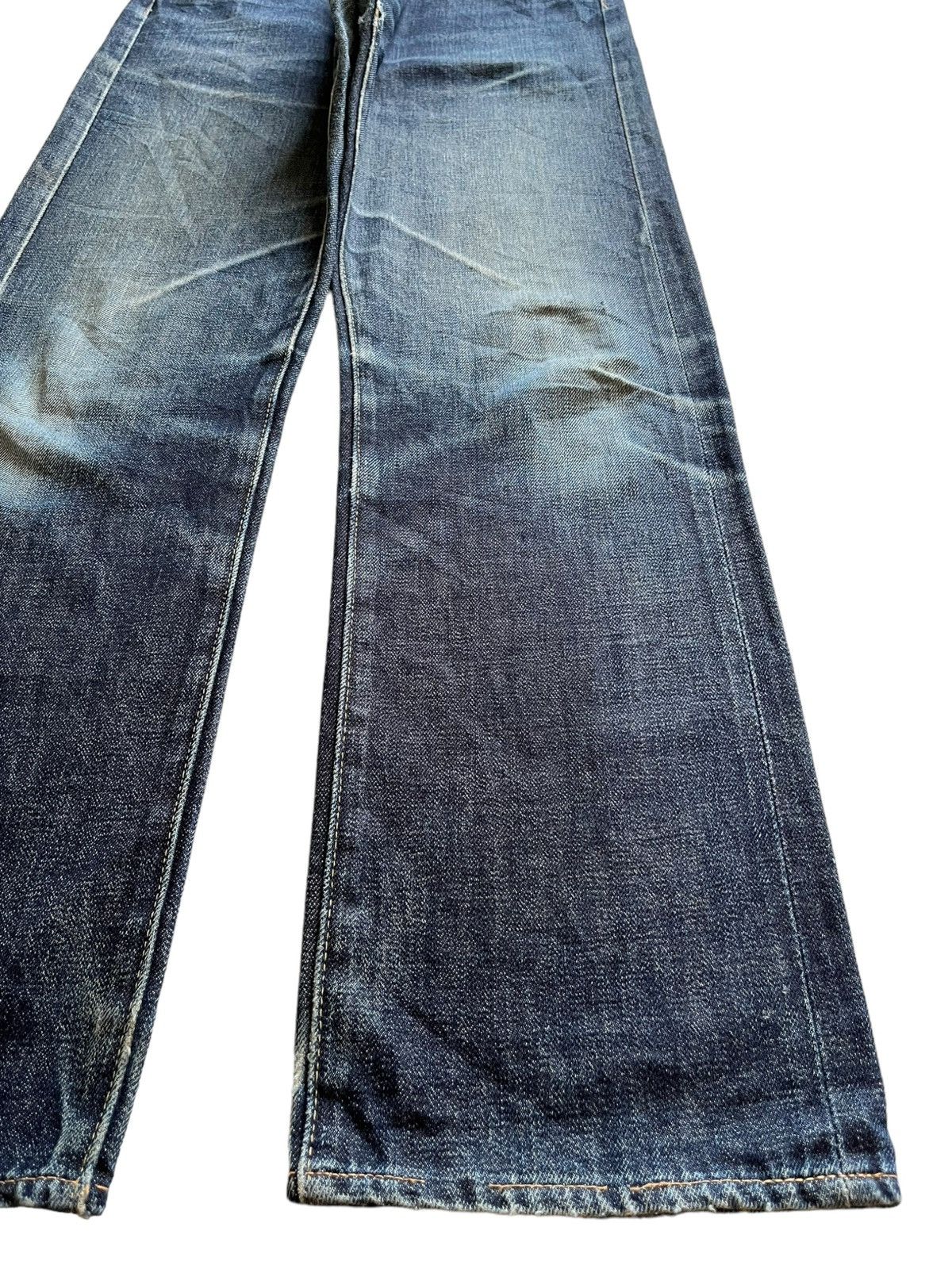Denime Vintage Japanese Denime Selvedge Blue Wash Loose Jeans Size US 31 - 9 Thumbnail