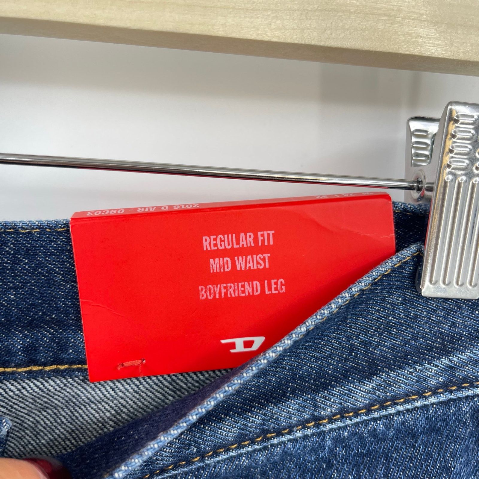 Diesel Diesel | NWT Indigo Y2K Boyfriend Jeans 2016 D-Air 24 Size 24" / US 00 / IT 34 - 8 Thumbnail
