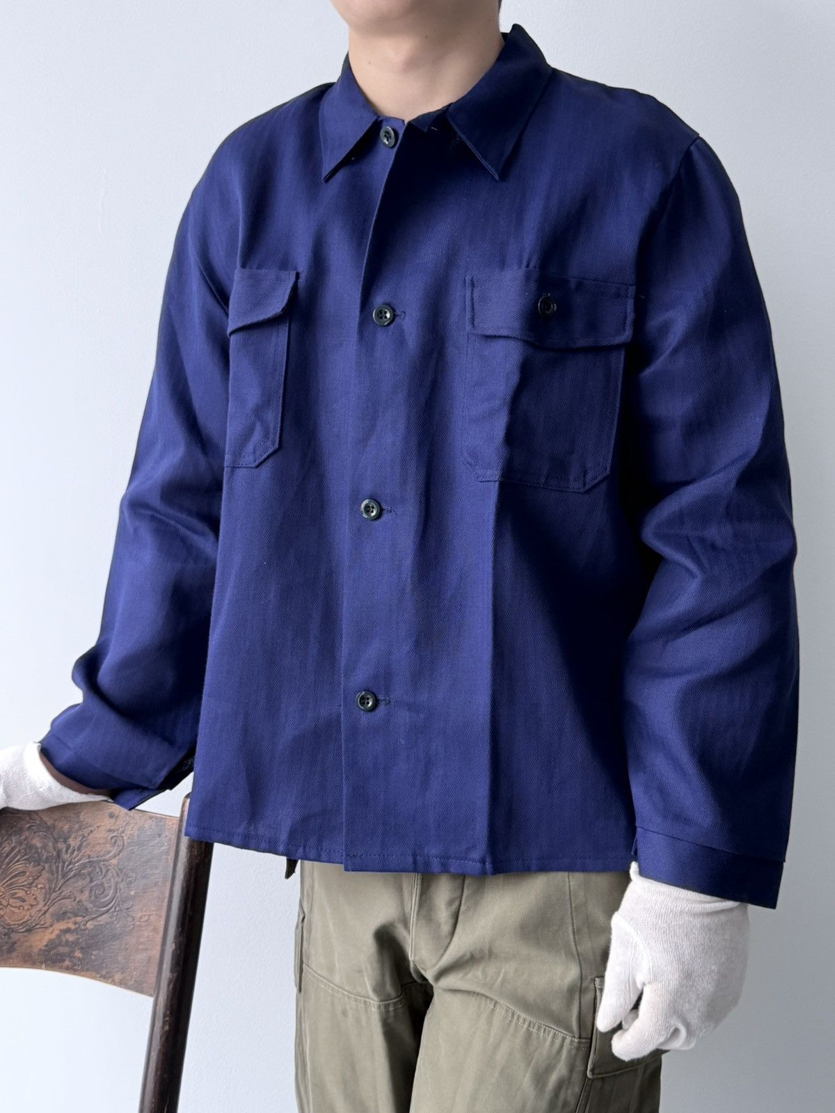 Vetra Vintage 80s Deadstock French Work Sanfor Chore Jacket Size US L / EU 52-54 / 3 - 1 Thumbnail