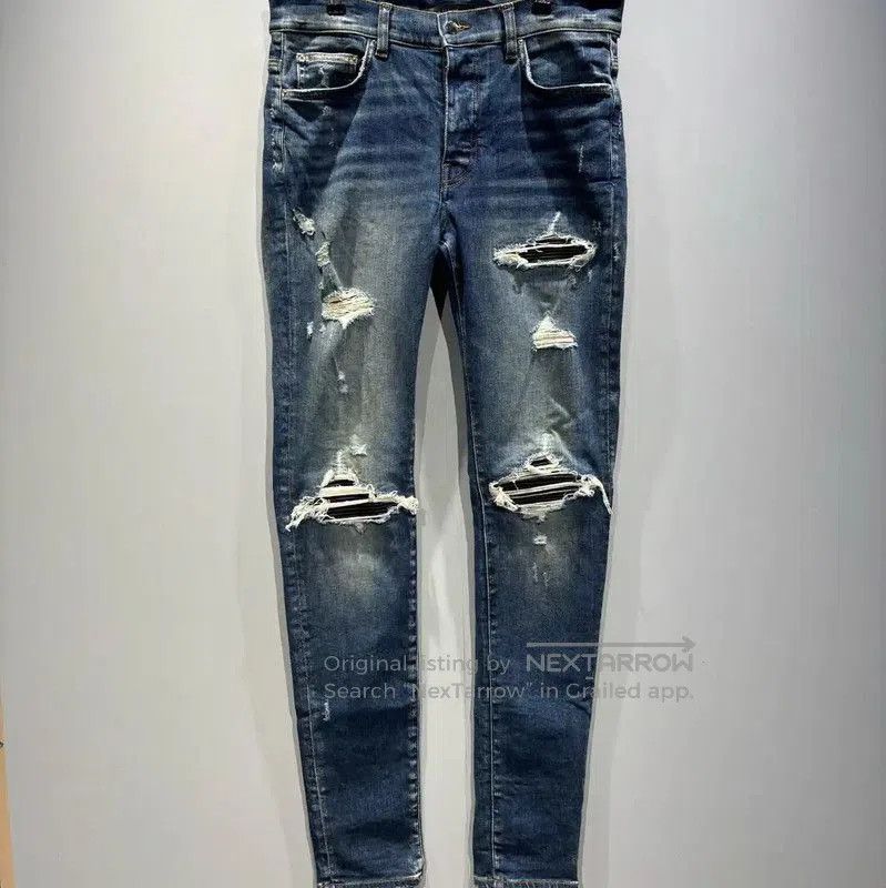 AMI AMI Blue Casual Distressed Denim Pants . Size US 32 / EU 48 - 1 Thumbnail